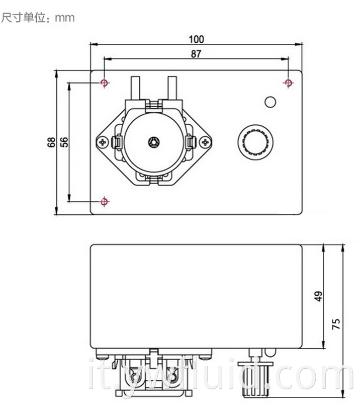 YWFluid 24V Sistemi di distribuzione chimica piccola laboratorio Piccola di provetta per la rullo per tubo per tubo